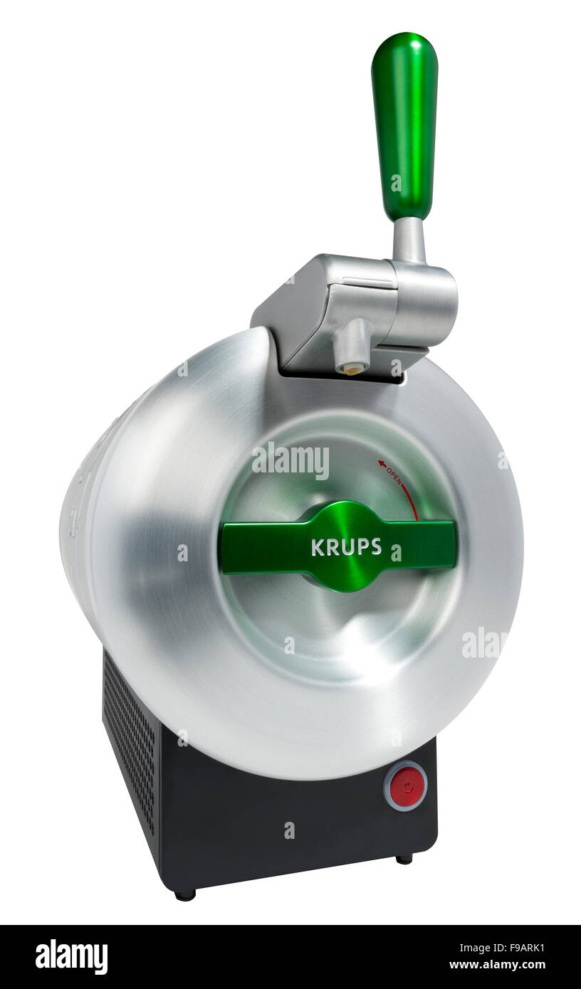 Krups Sub, Heineken bartender. Draught beer chiller. Draft beer on tap Stock Photo Alamy
