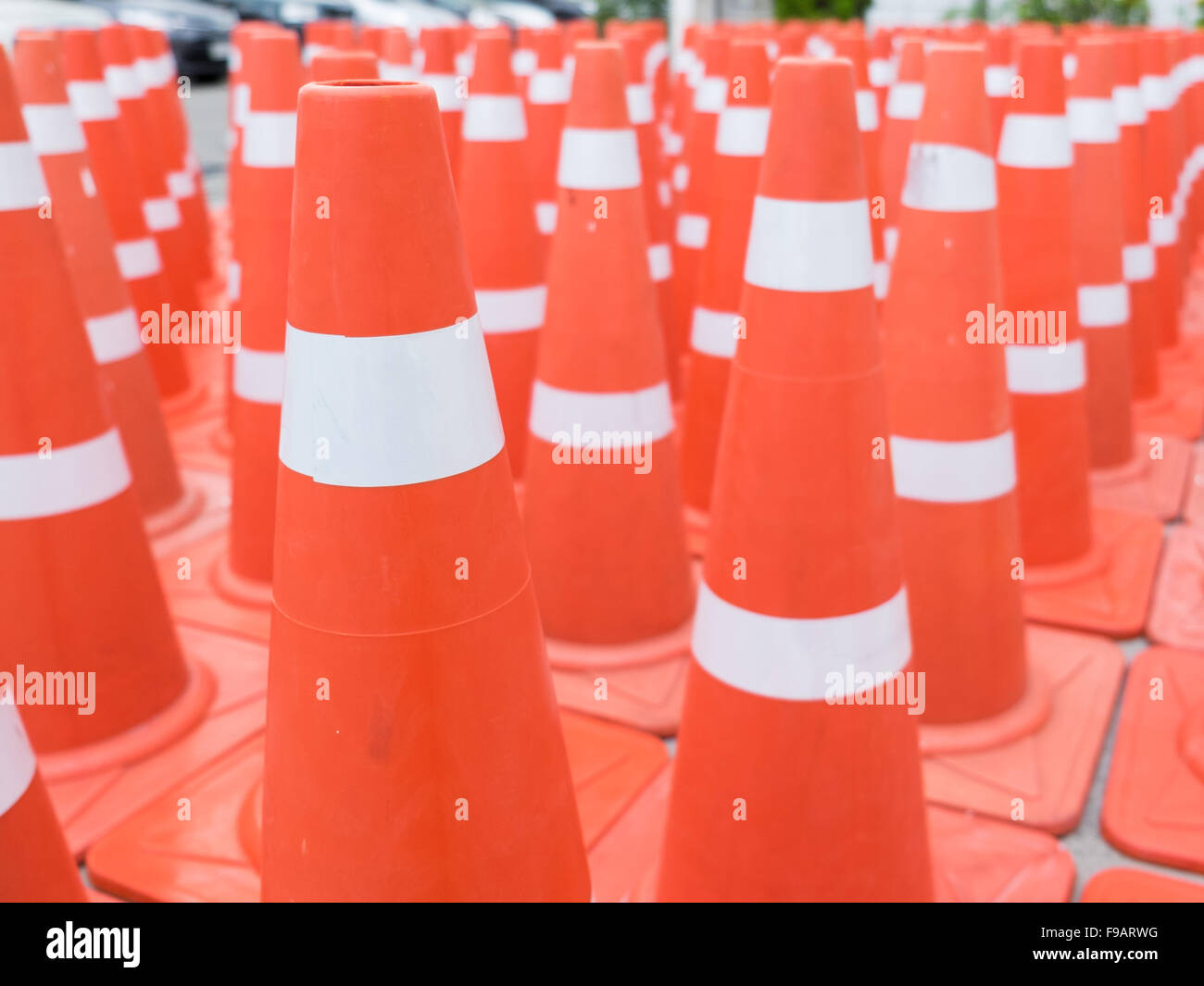 Many traffic cones Stock Photo Alamy