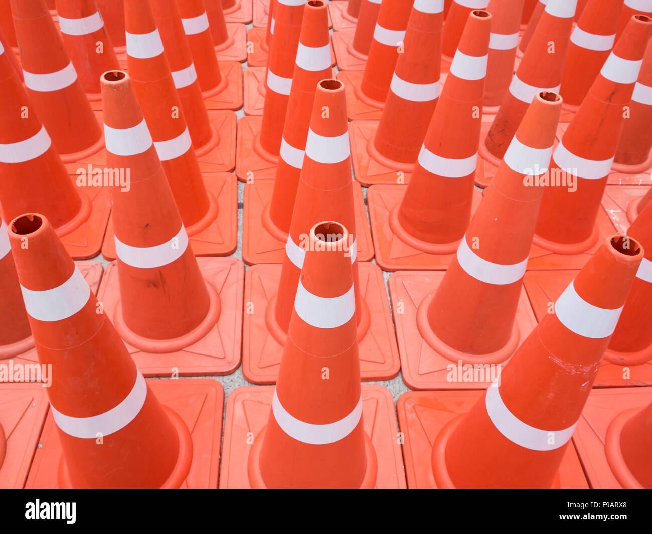 Many traffic cones Stock Photo Alamy