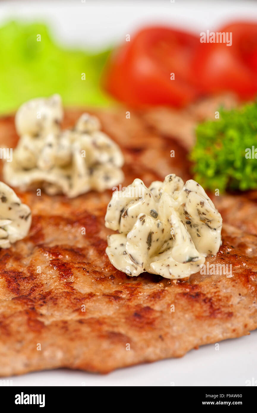 Pork chop with vegetable Stock Photo - Alamy
