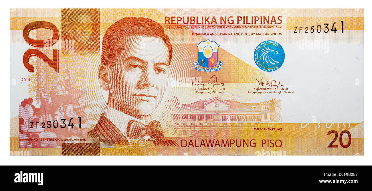 banknotes 20 Philippine peso Stock Photo