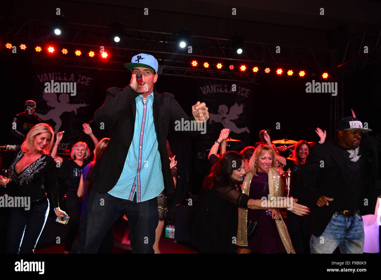 Vanilla Ice performs for Footy's Bubbles and Bones 2015 Gala, held at the Diplomat Resort & Spa in Hollywood, Florida  Featuring: Vanilla Ice Where: Hollywood, Florida, United States When: 13 Nov 2015 Stock Photo