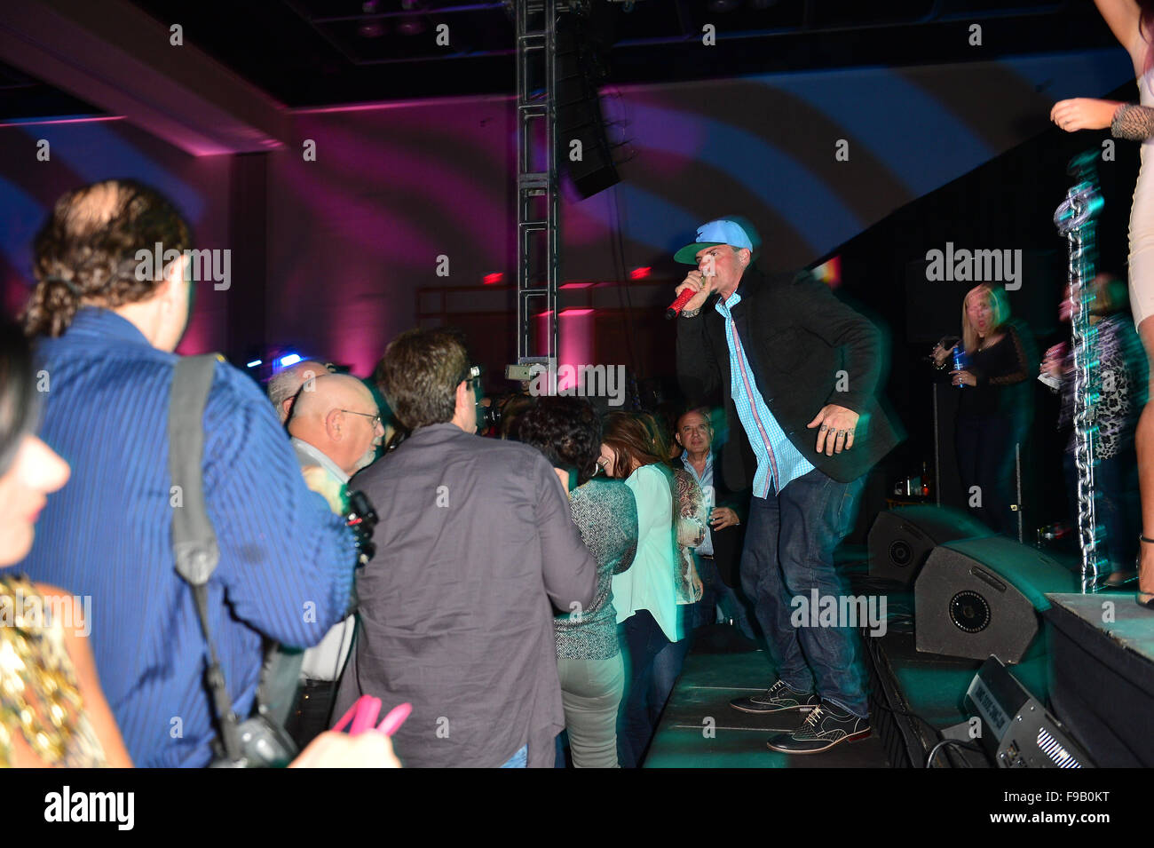 Vanilla Ice performs for Footy's Bubbles and Bones 2015 Gala, held at the Diplomat Resort & Spa in Hollywood, Florida  Featuring: Vanilla Ice Where: Hollywood, Florida, United States When: 13 Nov 2015 Stock Photo