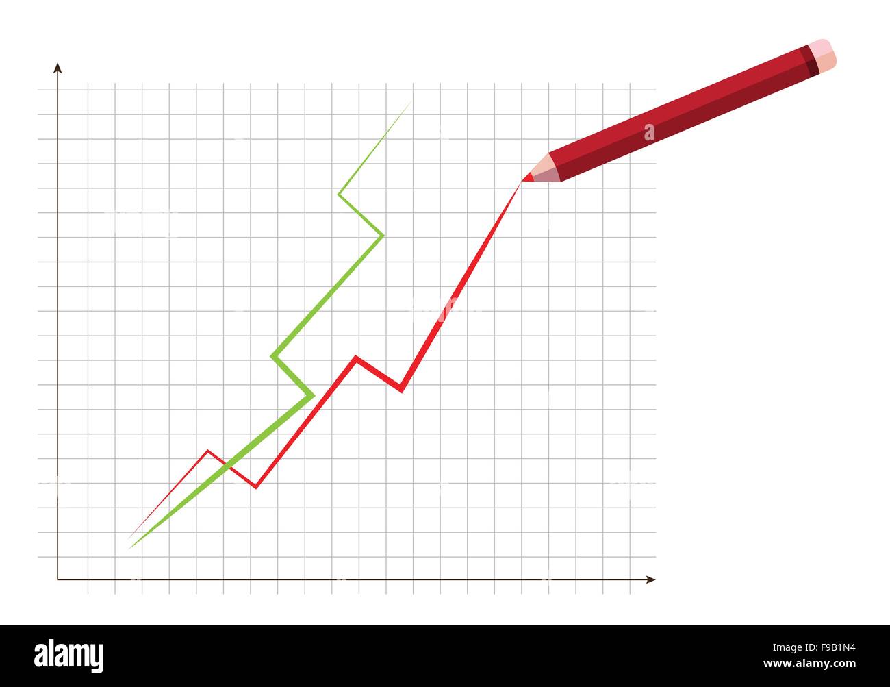 pencil drawing business graph Stock Vector Image & Art - Alamy