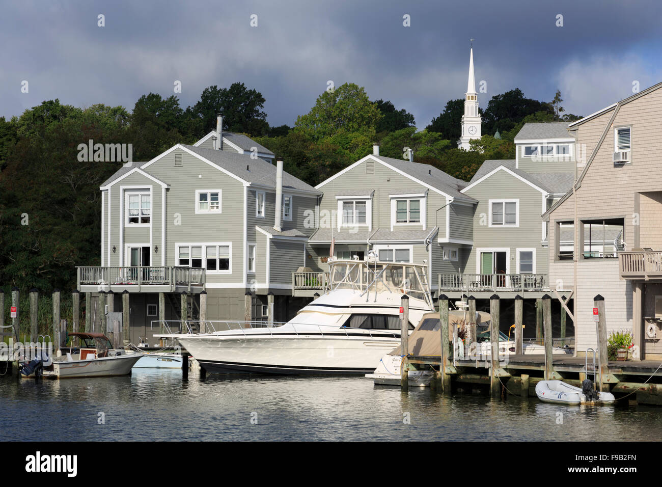 Mystic River Waterfront, Mystic, Connecticut, USA Stock Photo Alamy