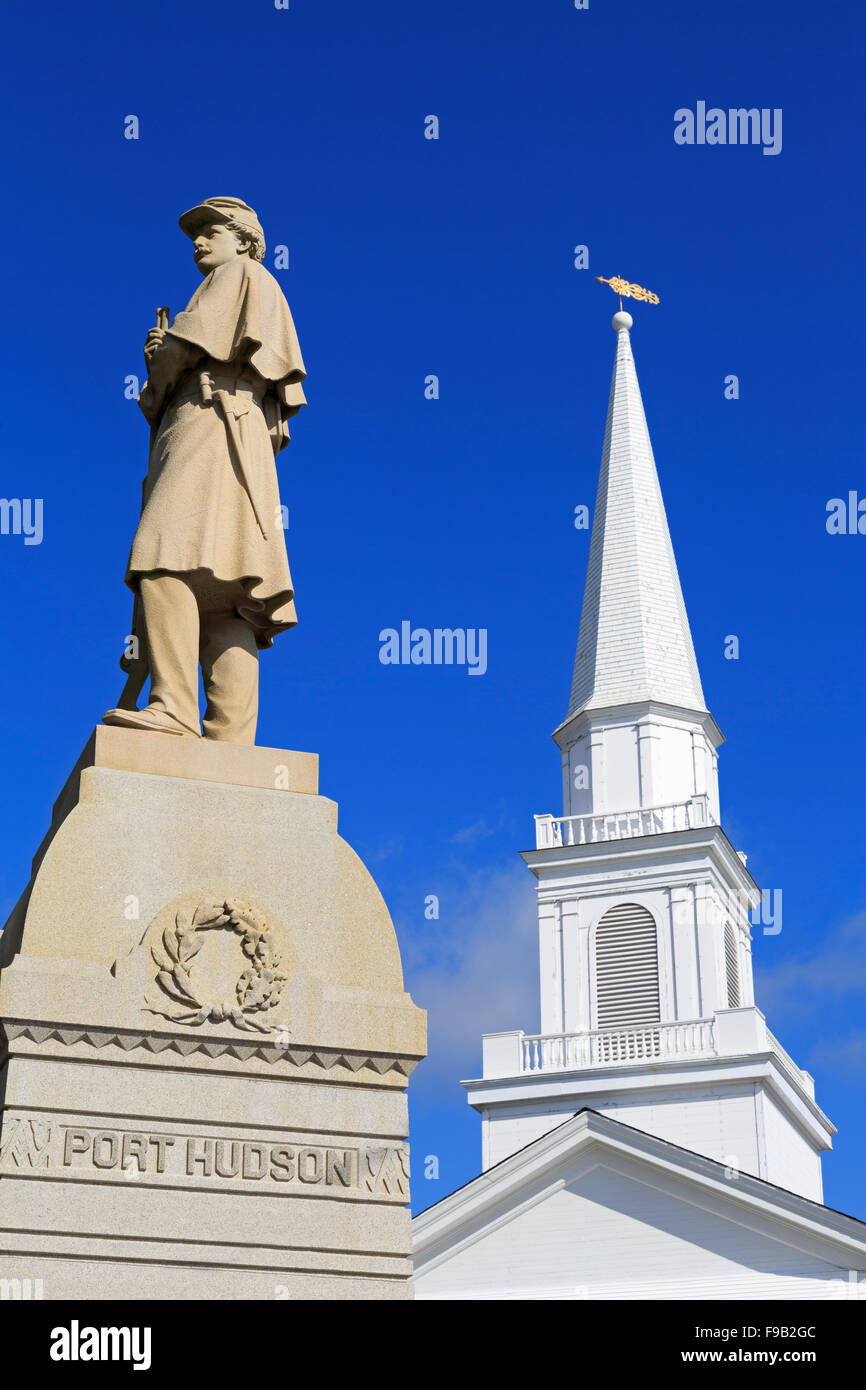 Civil War Monument, Mystic, Connecticut, USA Stock Photo