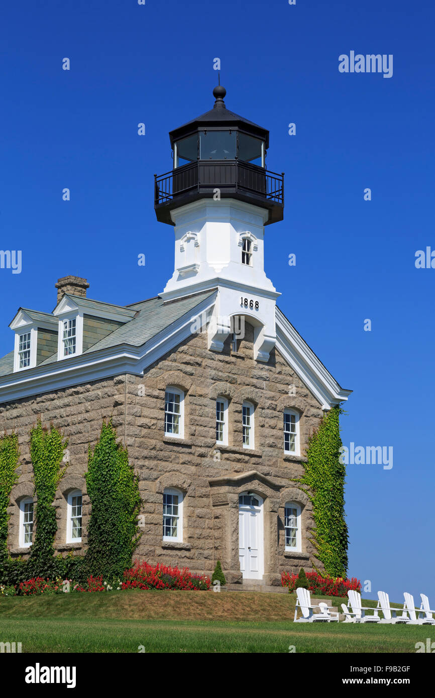 Point Lighthouse, Noank Village, Groton, Connecticut, USA Stock