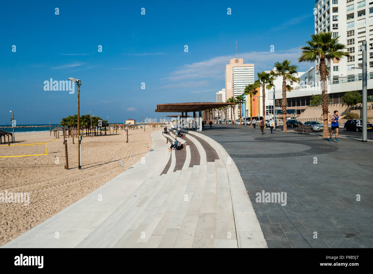 Israel, Tel Aviv, new tayelet - promenade Stock Photo