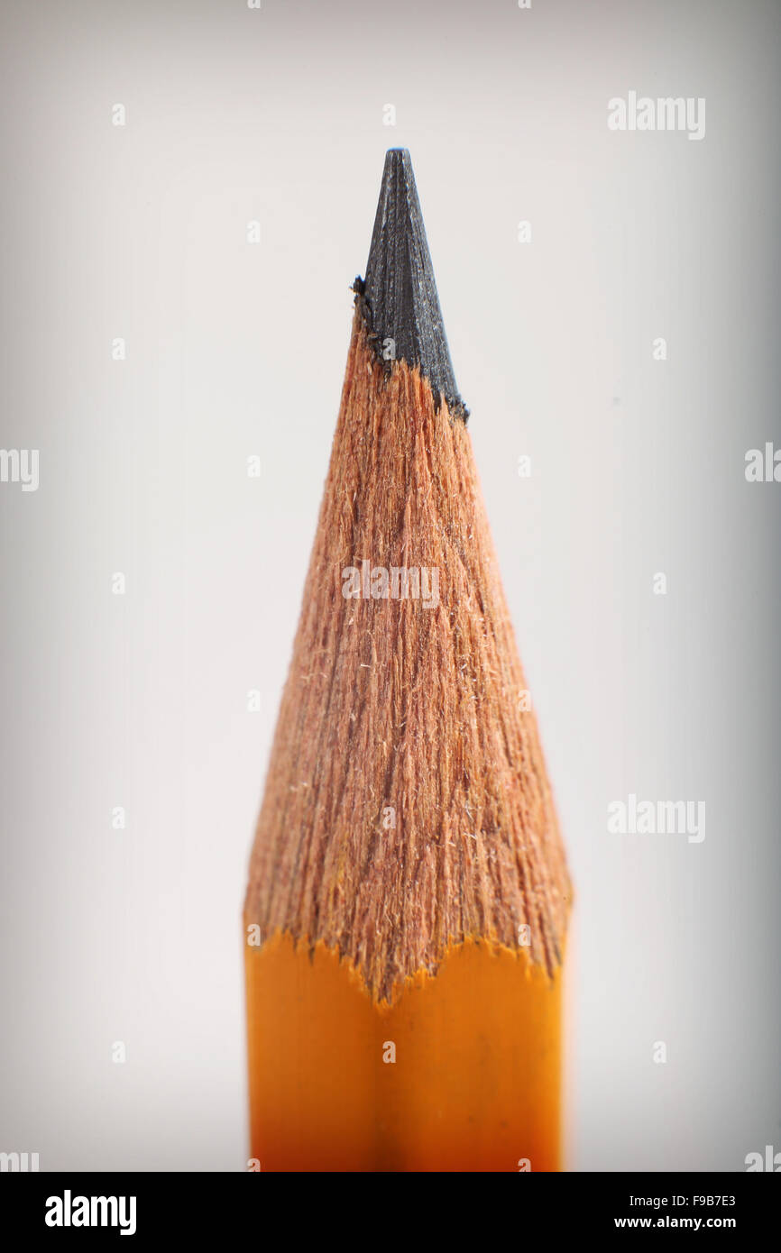 pencil detail on a grey vignette background Stock Photo
