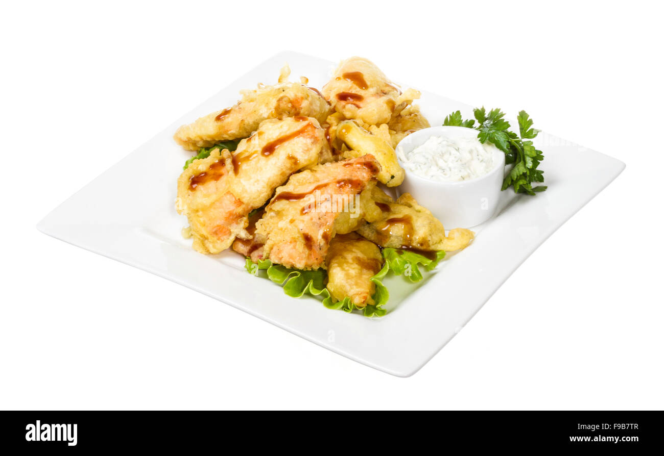 Salmon Tempura , Japanese Food Stock Photo Alamy