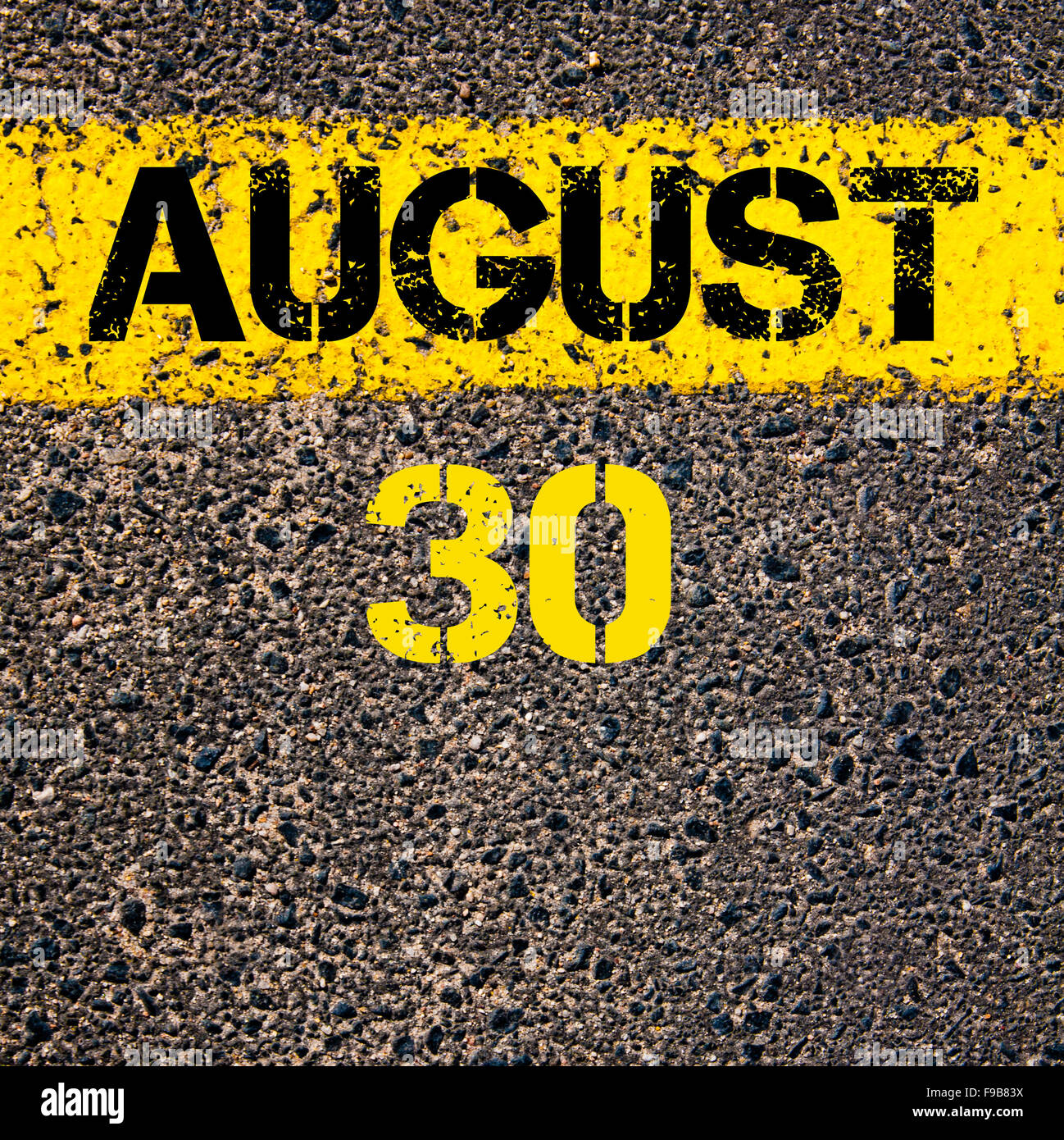 August calendar day written over hi-res stock photography and images - Alamy