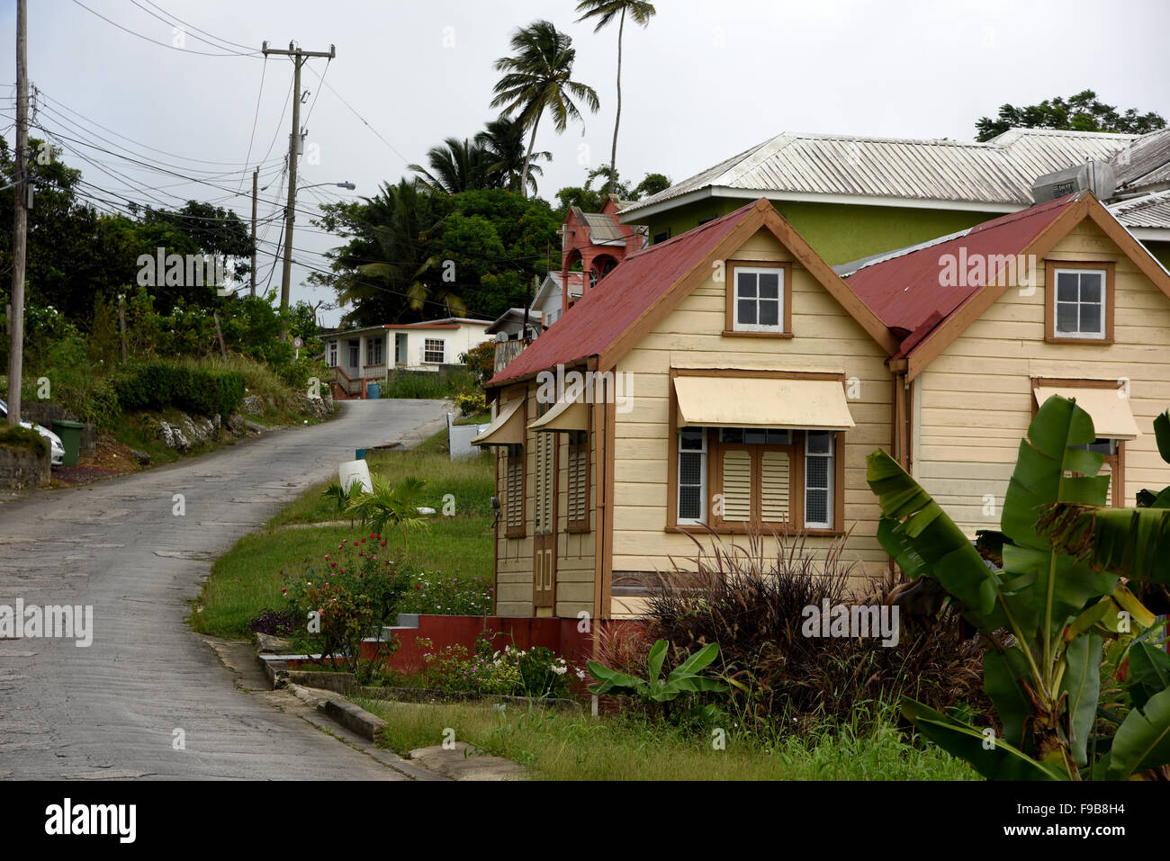 Chattel houses in the Scotland district of Barbados in the Caribbean ...