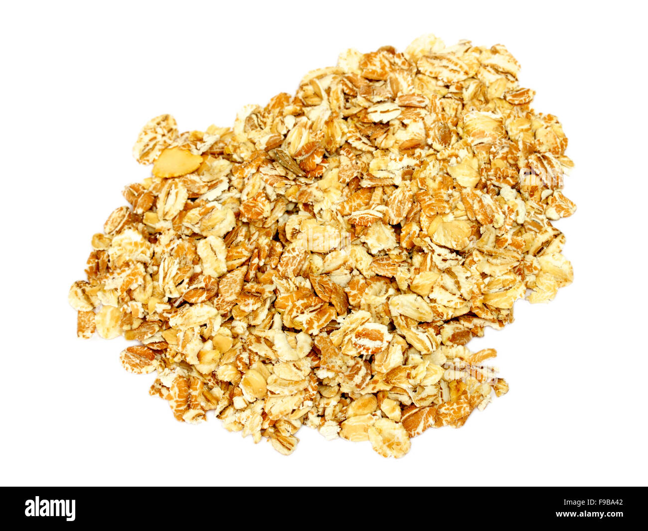 Heap of dry rolled oats isolated on white background Stock Photo Alamy