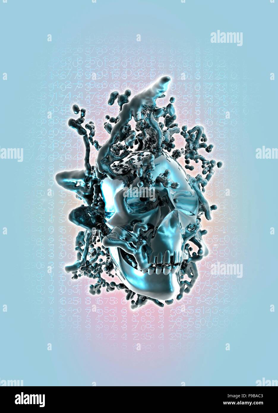 Deformed human skull, computer illustration Stock Photo - Alamy