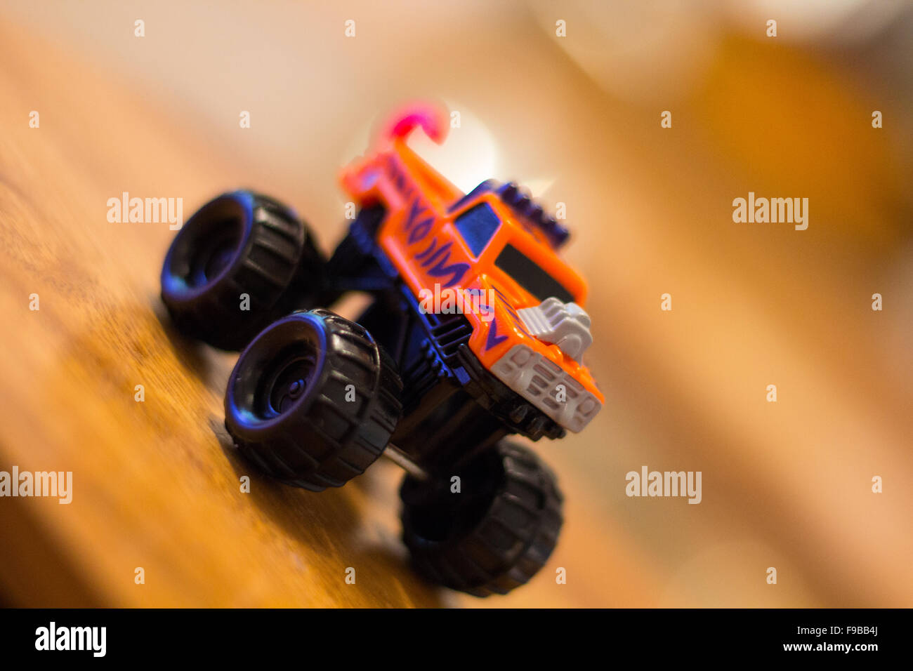 Toy Monster truck macro Stock Photo