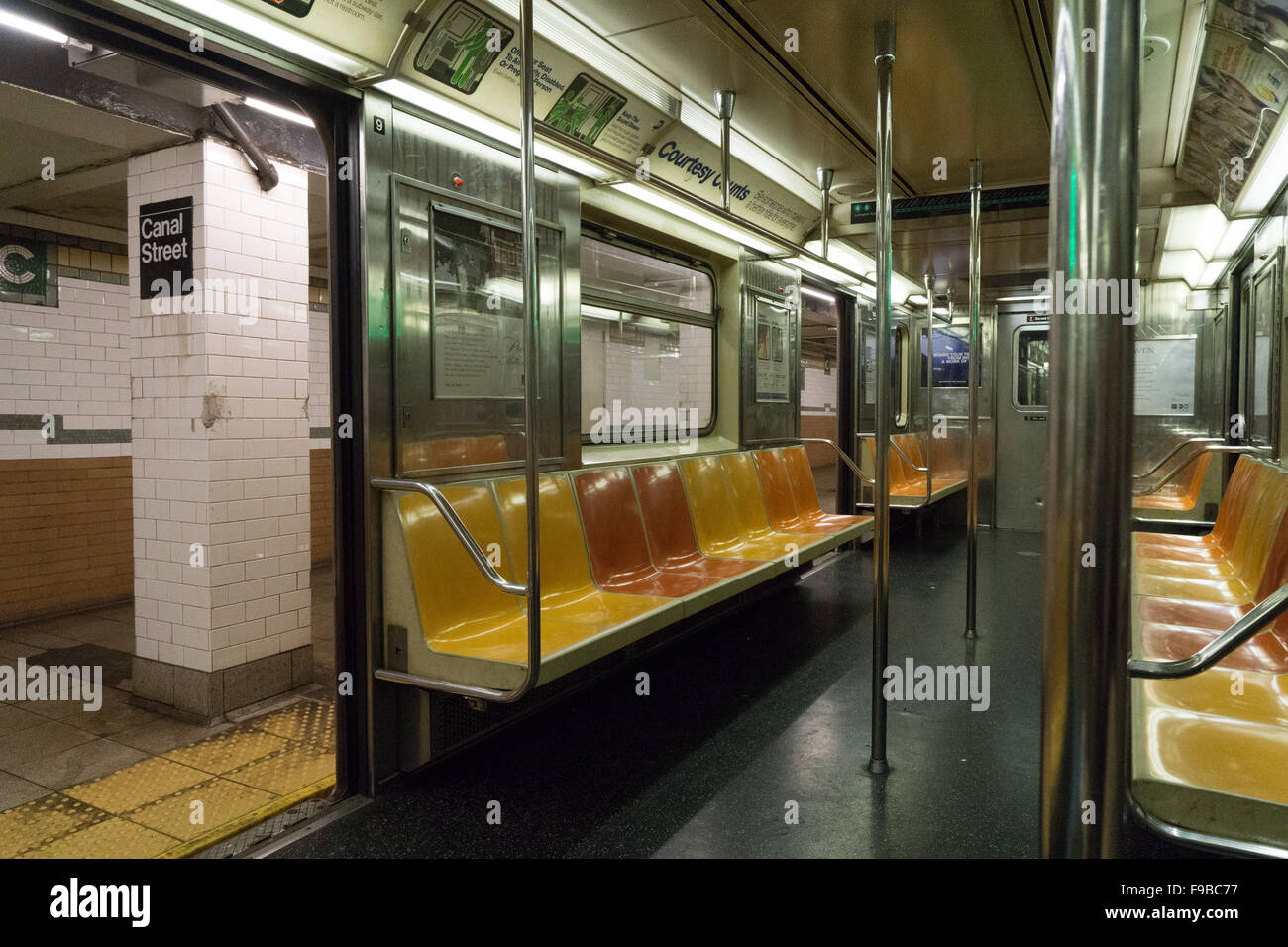 New York city subway car Stock Photo
