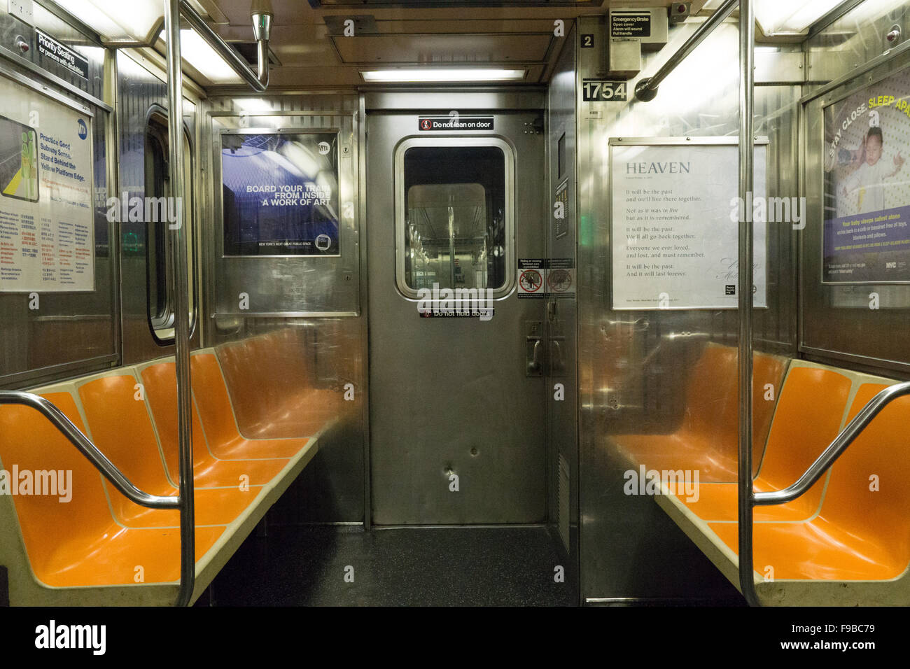 New York city subway car Stock Photo Alamy