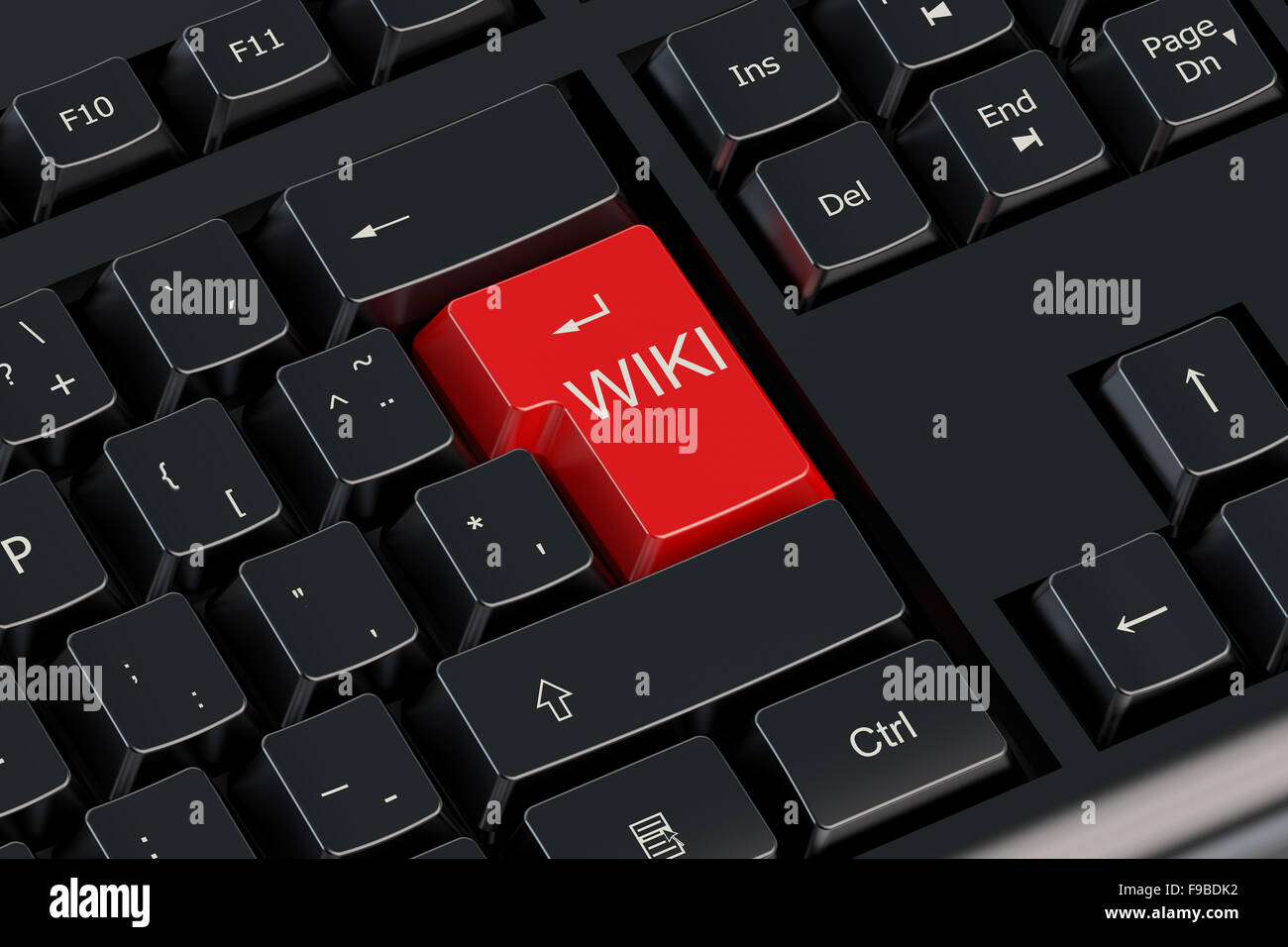 WIKI concept on the computer keyboard Stock Photo