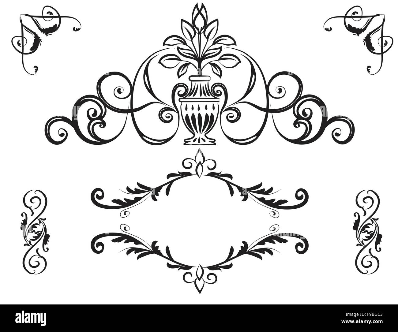 Hand drawn royal element design Stock Vector Image & Art - Alamy
