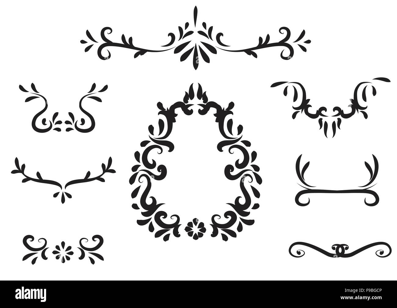 Hand drawn royal element design; Stock Vector