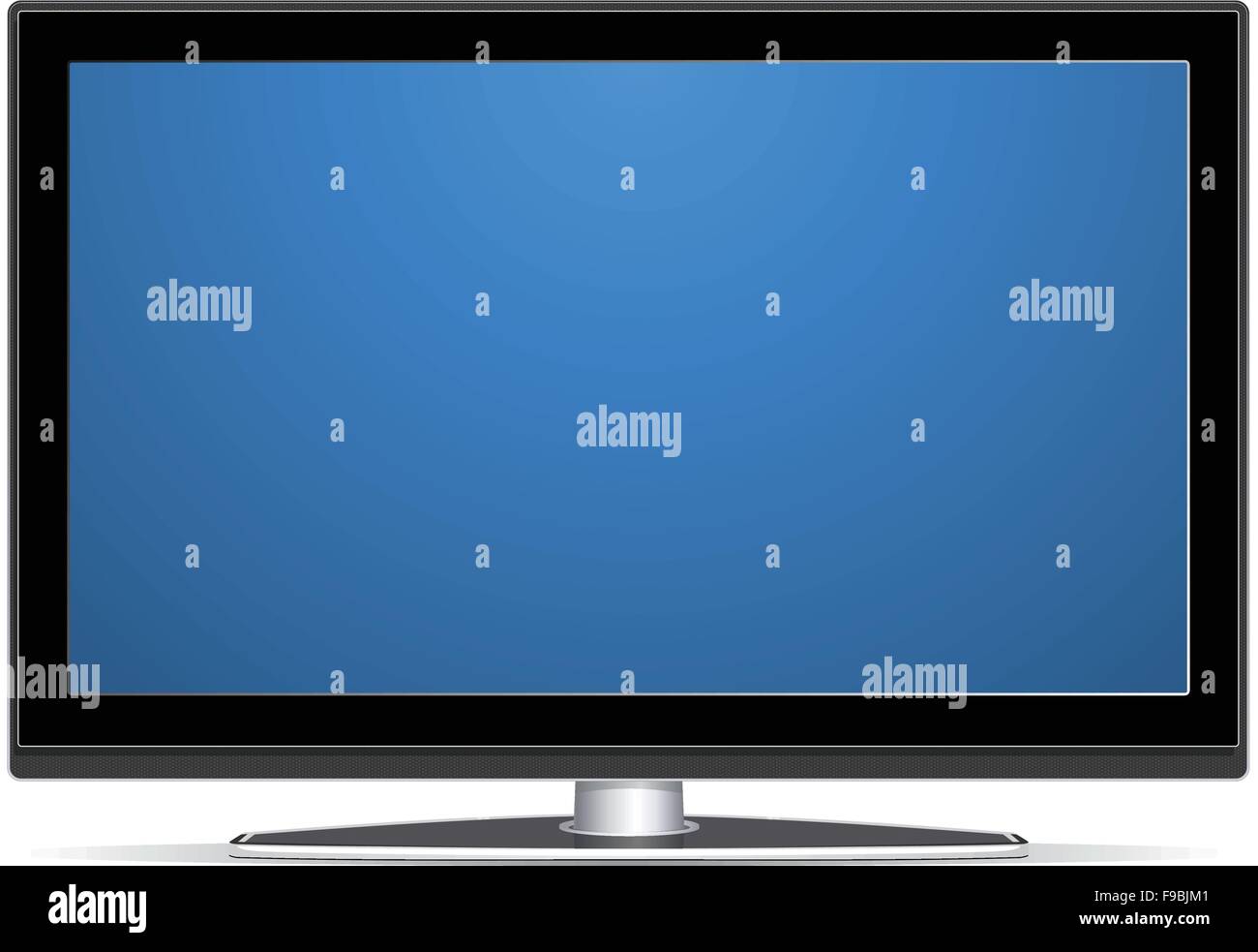 Vector illustration of plasma LCD TV on white background Stock Vector ...
