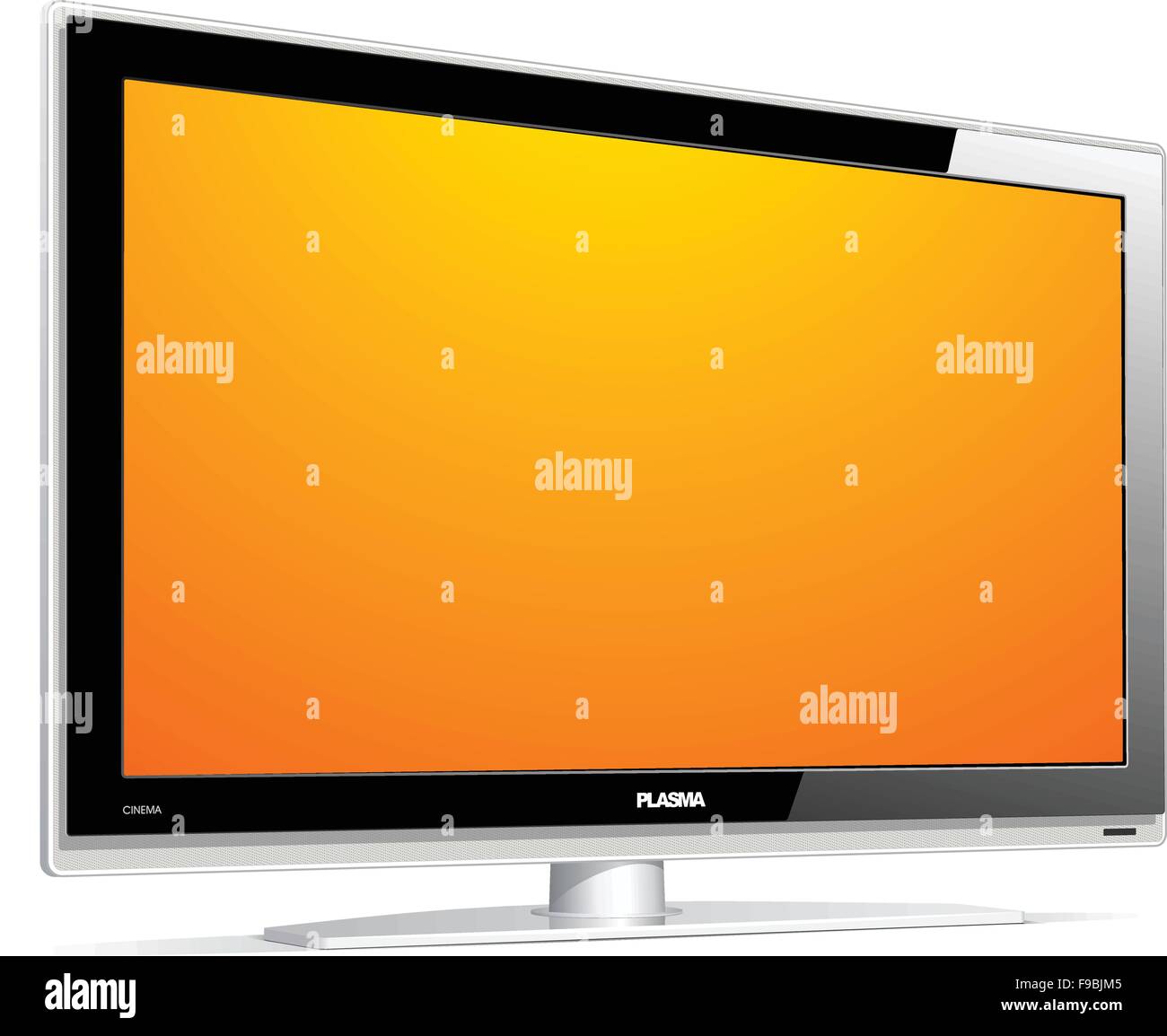 Vector illustration of plasma LCD TV on white background Stock Vector Image & Art Alamy