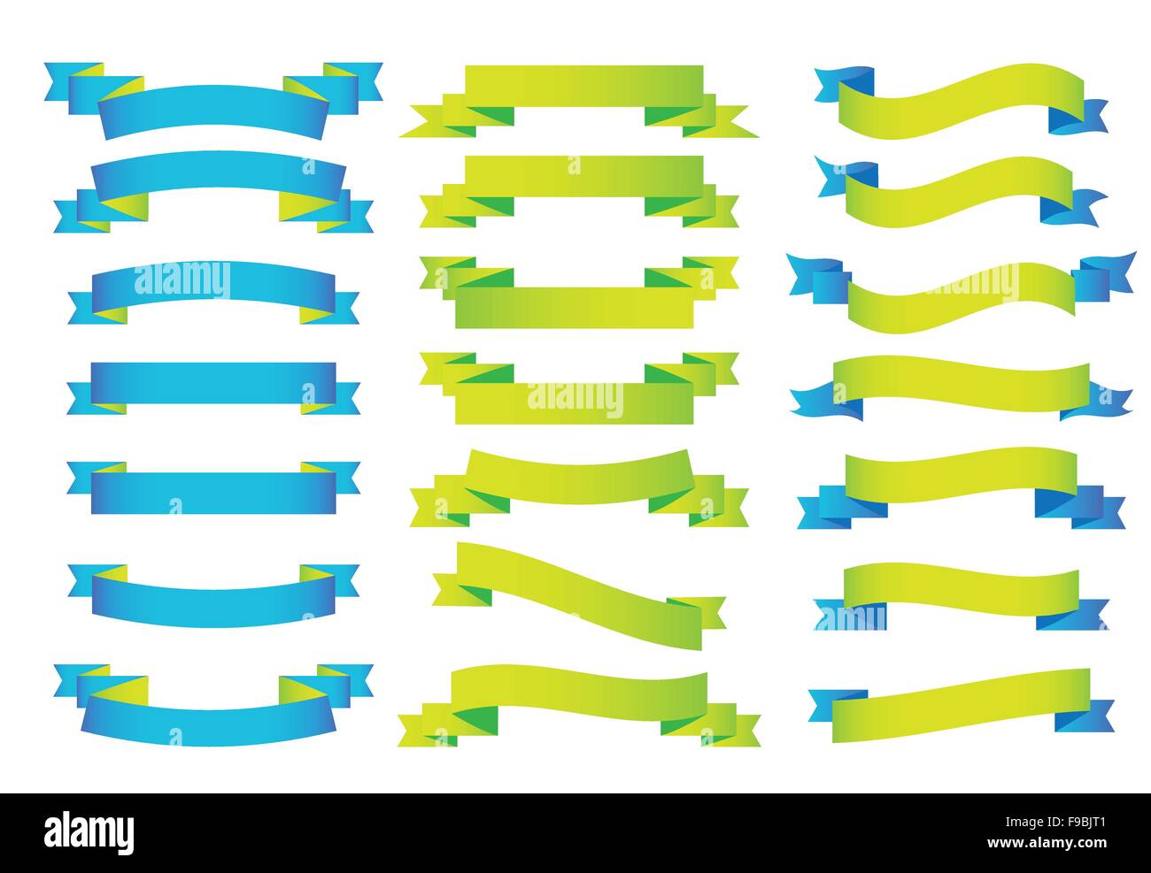 Blue and green ribbon vector design Stock Vector Image & Art Alamy