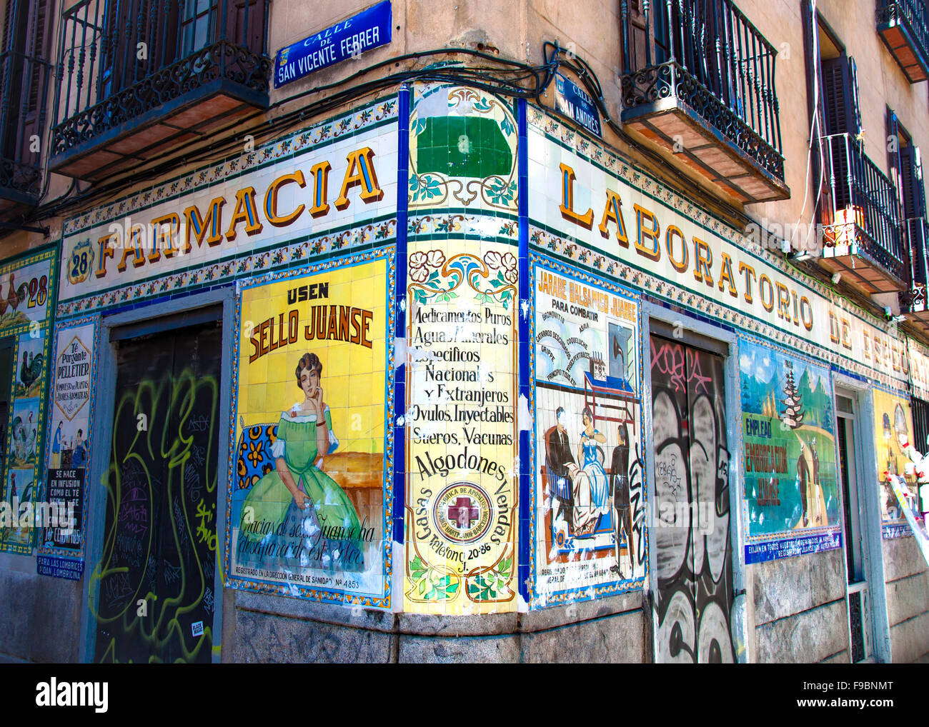 Juanse Cafe La Farmacia, Malasaña, Madrid, Spain Stock Photo