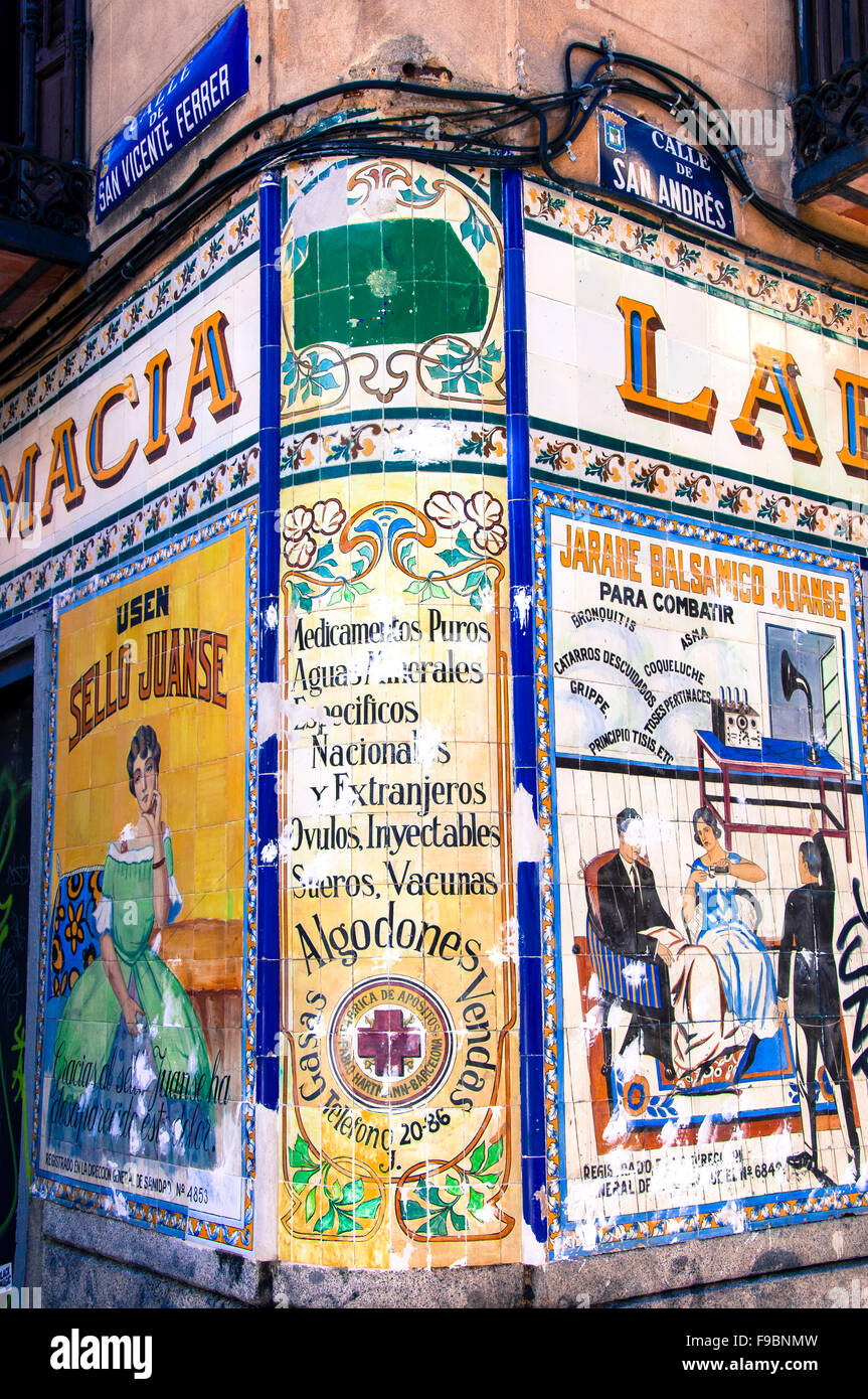 Juanse Cafe La Farmacia, Malasaña, Madrid, Spain Stock Photo