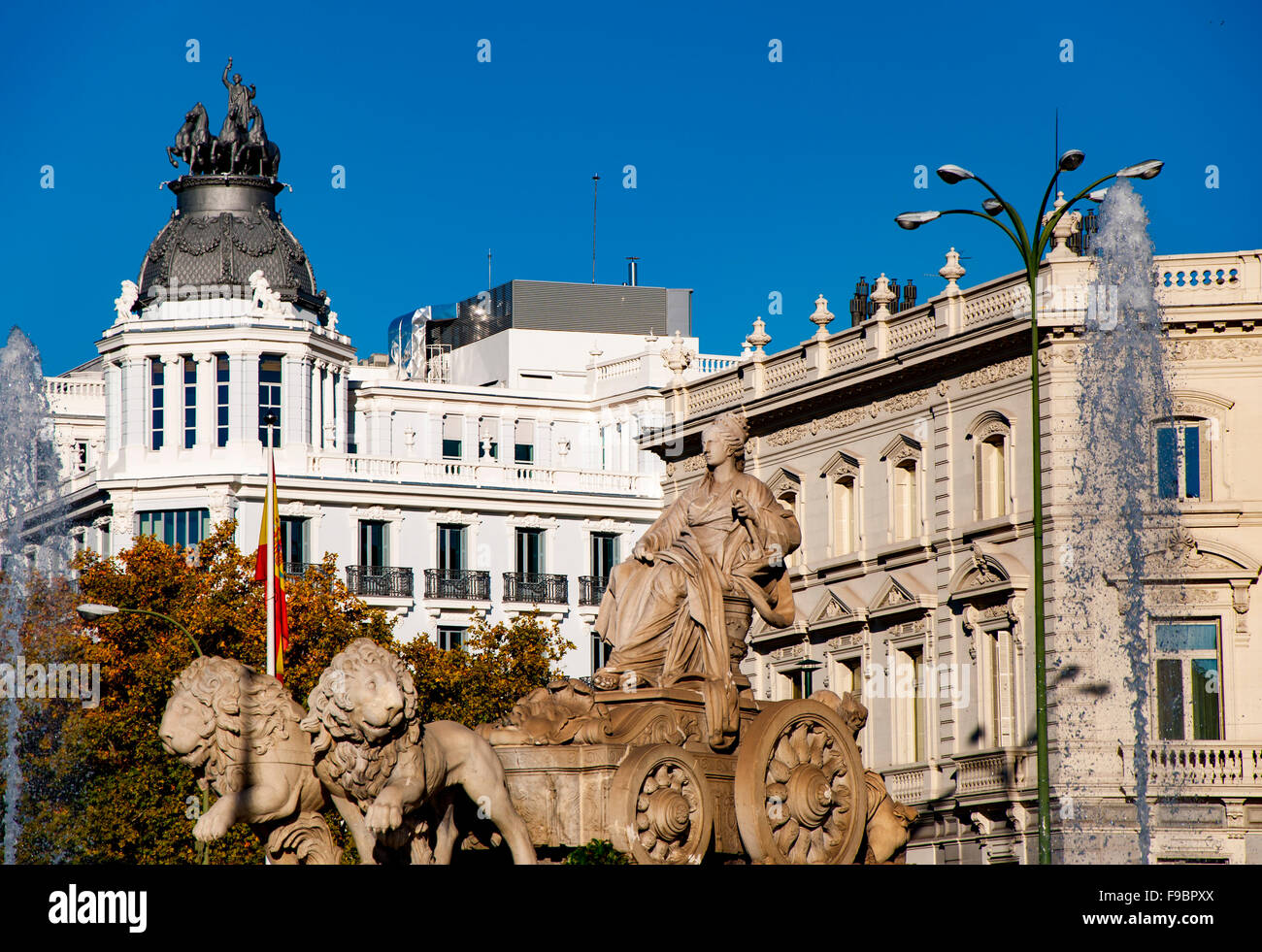 The Plaza de Cibeles, Madrid, Spain Stock Photo