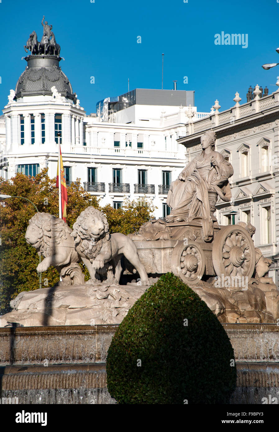 The Plaza de Cibeles, Madrid, Spain Stock Photo