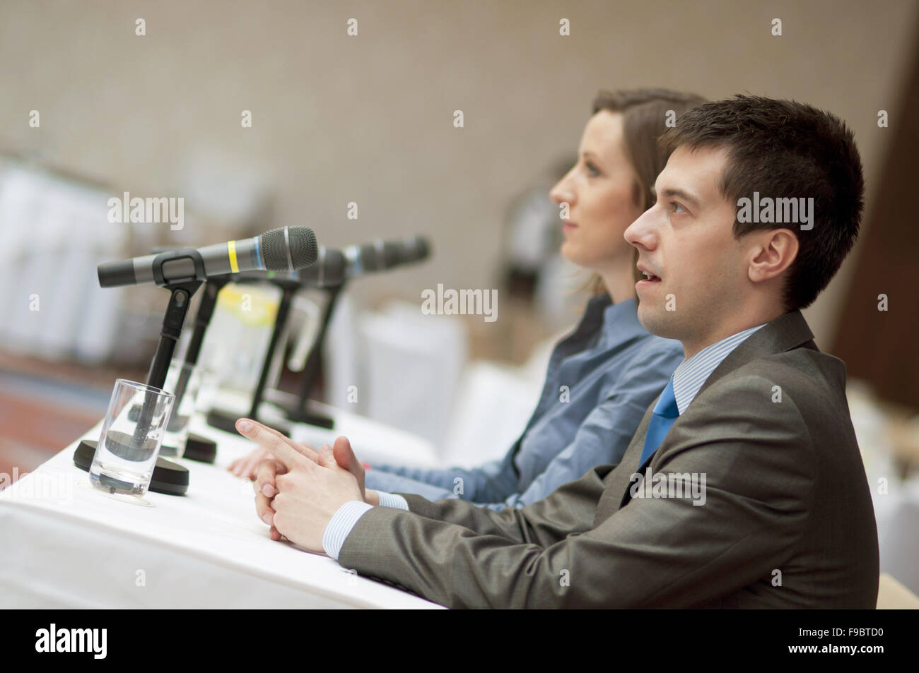 Indoor business conference for managers. Stock Photo