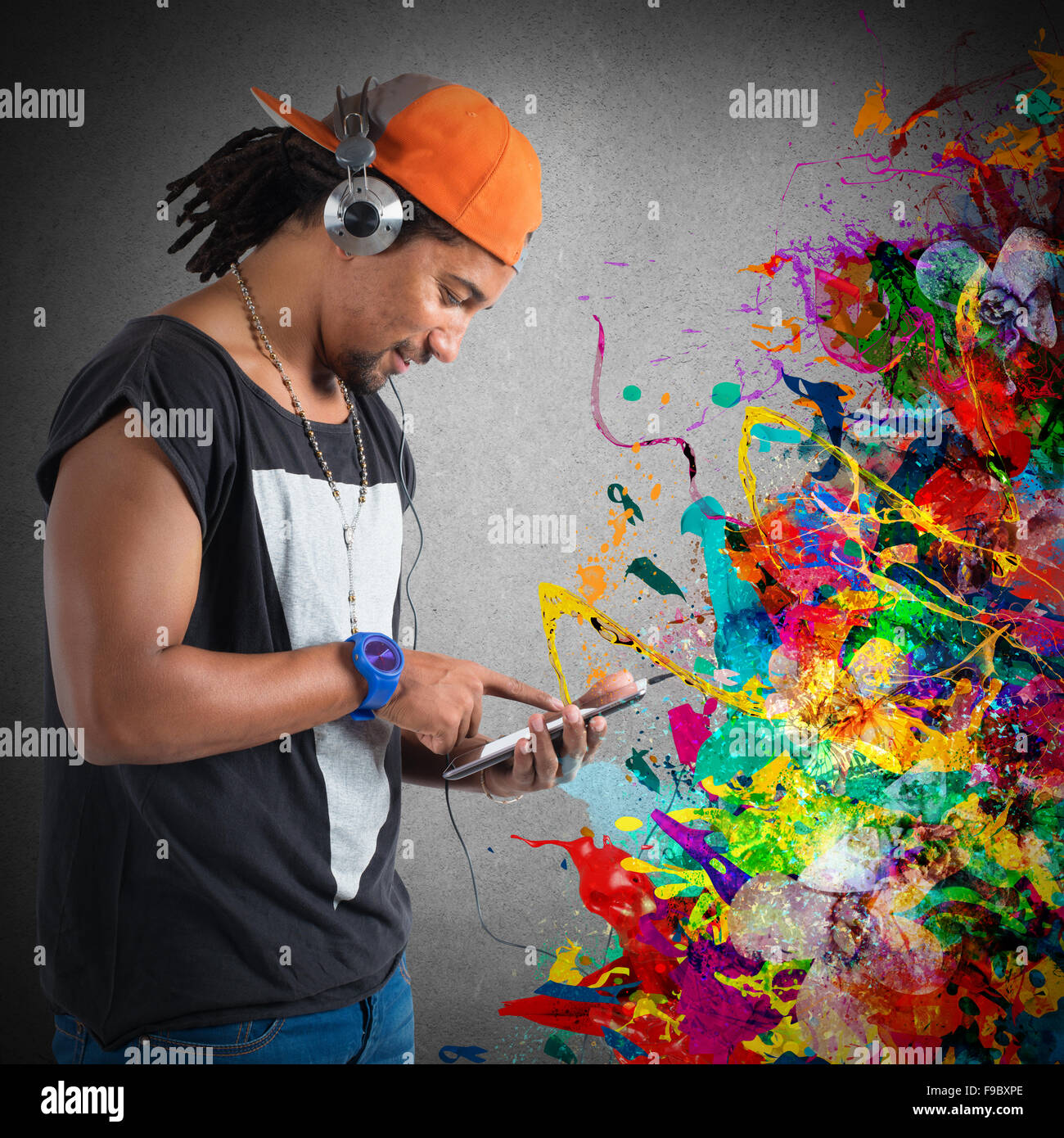 Hiphop style and music Stock Photo