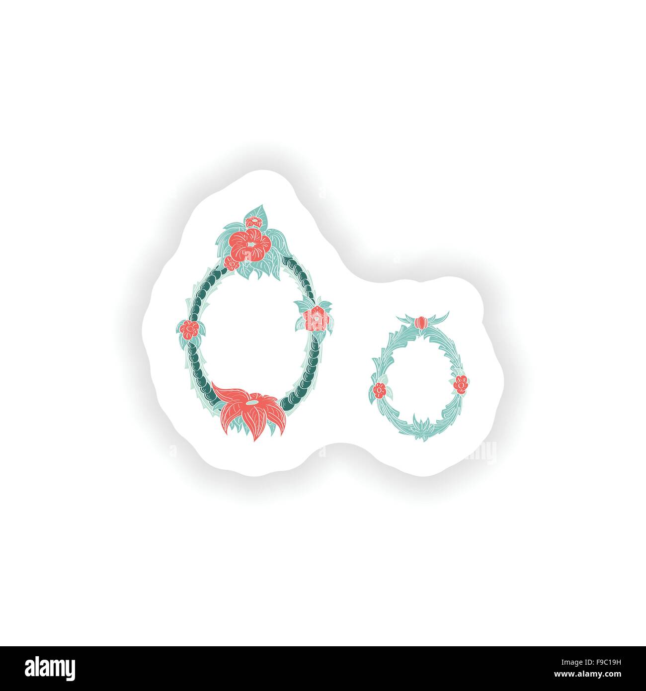 stiker Abstract letter O logo icon in Blue tropical style Stock Vector ...