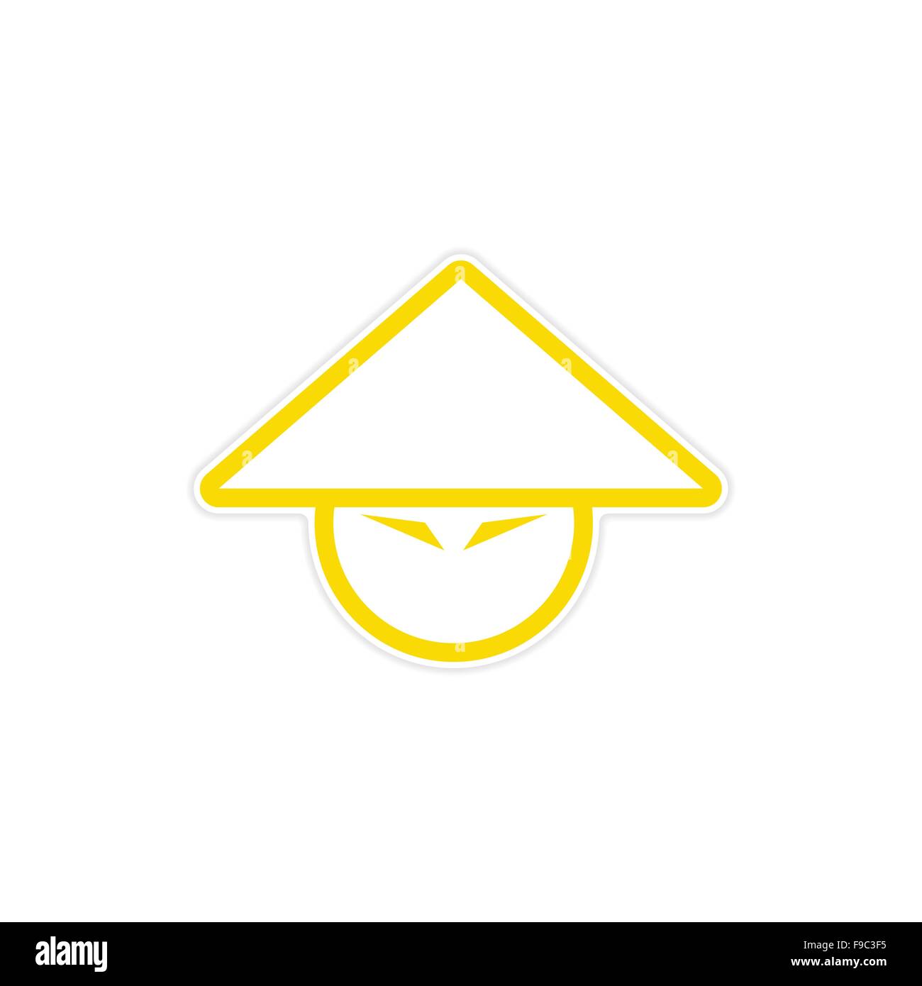 sticker Japanese cap Stock Vector