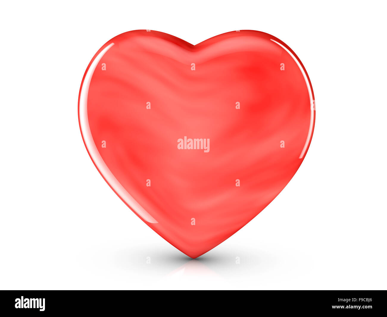 Red heart on a white background Stock Photo - Alamy