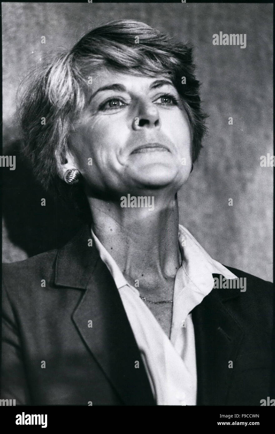 GERALDINE FERRARO (Aug. 26, 1935 - Mar. 26, 2011) was an American attorney, a Democratic Party politician, and a member of the United States House of Representatives. She was the first female vice presidential candidate representing a major American political party. PICTURED: GERALDINE FERRARO in the 1980's, location unknown. © Keystone Pictures USA/ZUMAPRESS.com/Alamy Live News Stock Photo