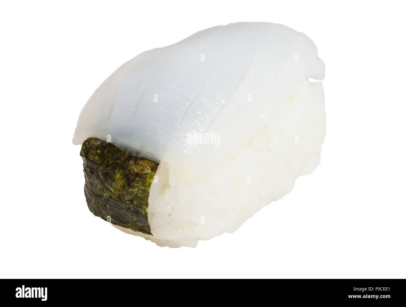 Japanese squid sushi Stock Photo - Alamy