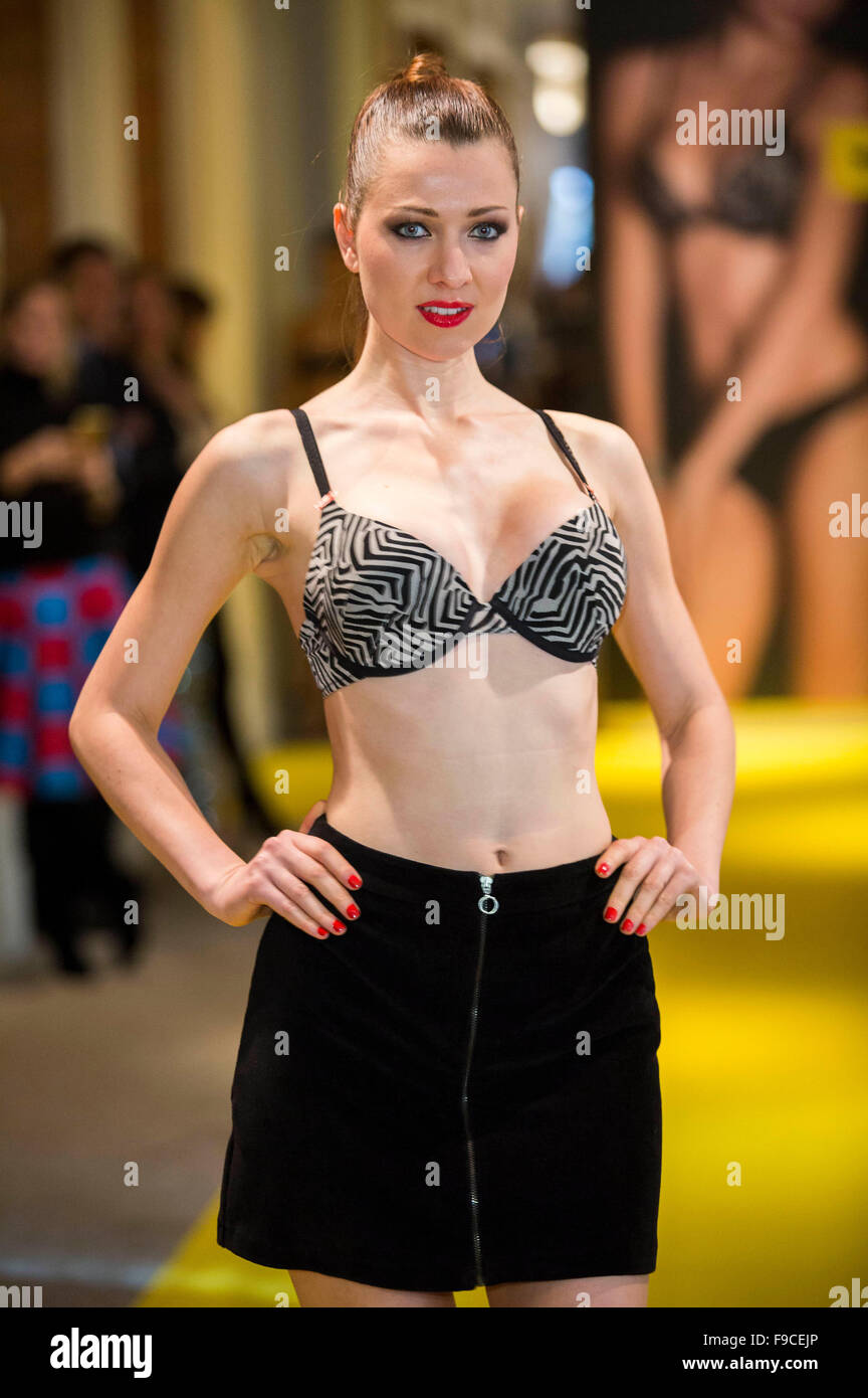 Madrid, Spain. 15th December, 2015. Model during the Wonderbra Fashion Show  at El Corte Inglés. Madrid, Spain. December 15, 2015/picture alliance  Credit: dpa picture alliance/Alamy Live News Stock Photo - Alamy