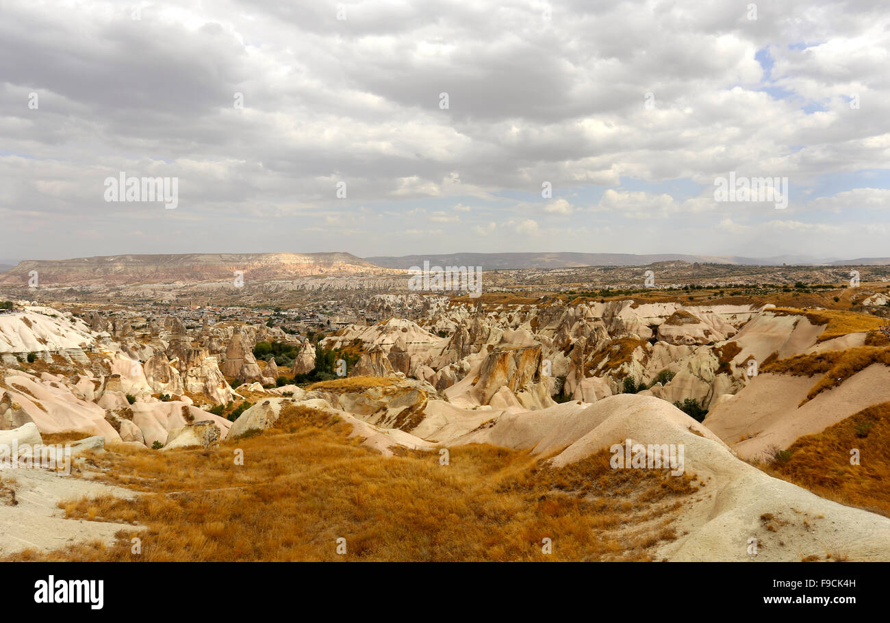 Beautiful mountains in Turkey in the Cappadocia town of Goreme Stock Photo