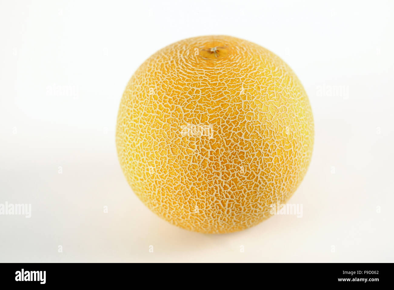 White green yellow melon Full and Sliced Cantaloupe Isolated on White Background Stock Photo