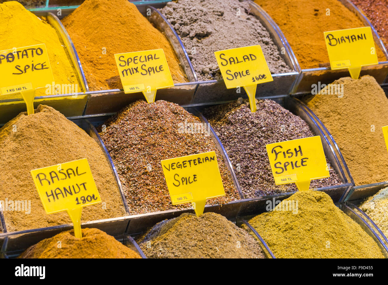 Turkey, Istanbul, Spice Bazaar, turkish spices for sale Stock Photo Alamy