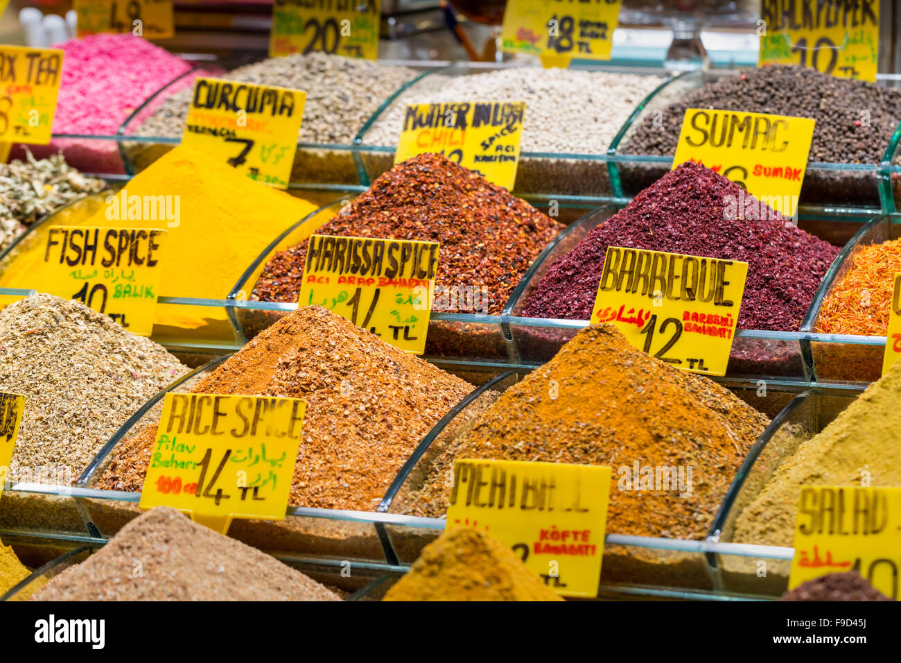 Turkey, Istanbul, Spice Bazaar, turkish spices for sale Stock Photo Alamy
