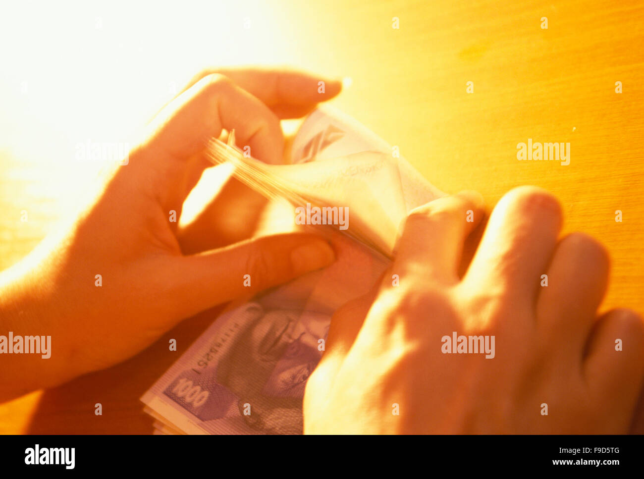 Counting paper money Stock Photo Alamy