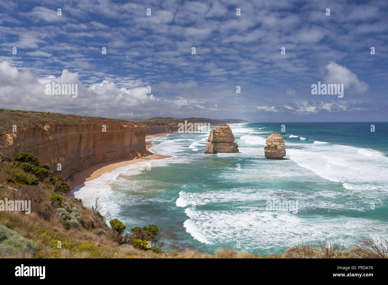 Apostles Rocks Two of the Twelve Apostles rocks on Great Ocean Road, Australia at high ...