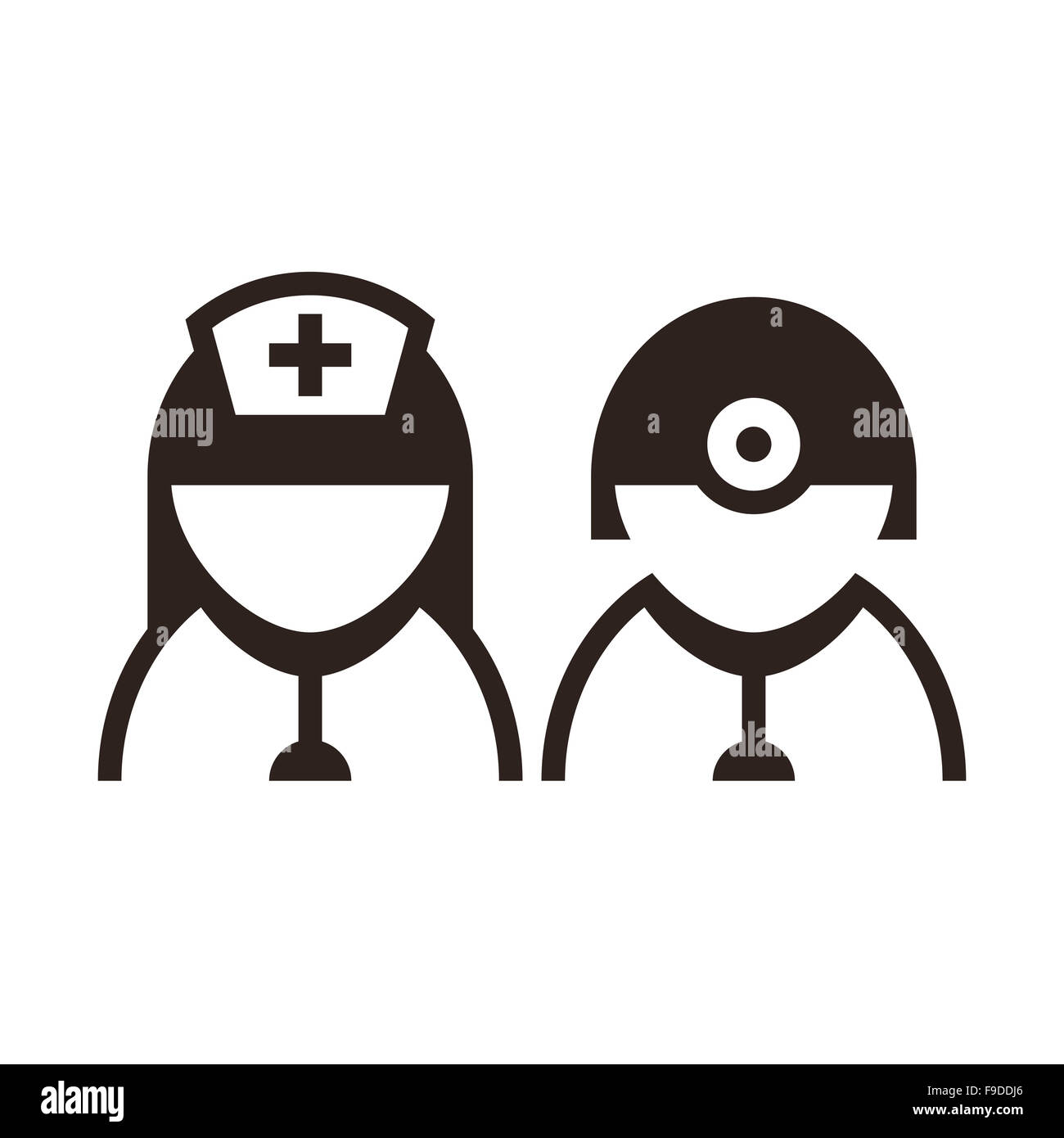 Doctor icons isolated on white background Stock Photo - Alamy