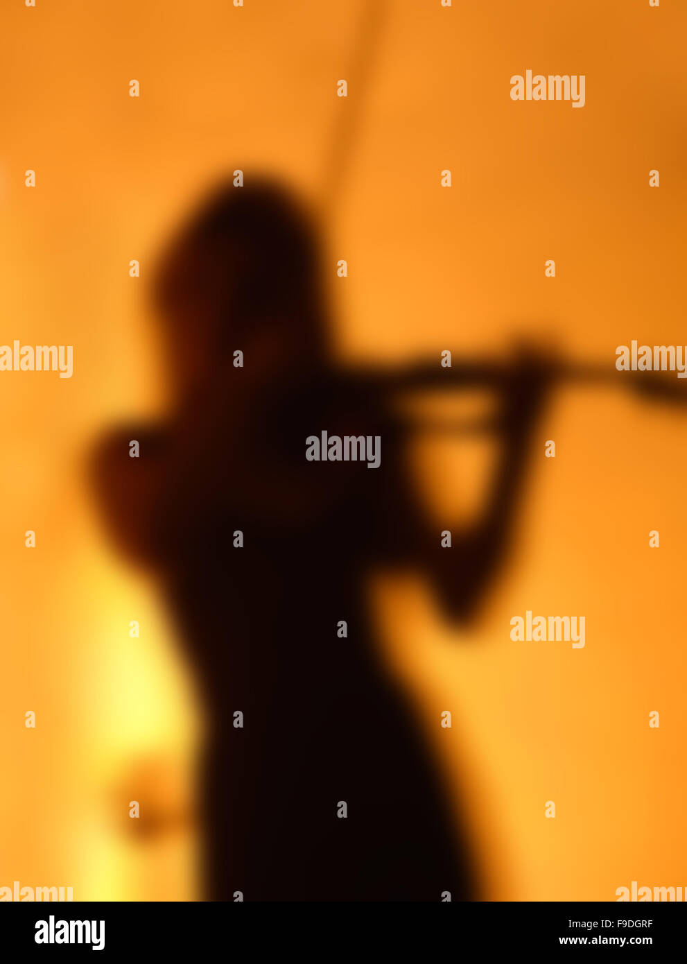 Silhouette Woman Playing Violin High Resolution Stock Photography and ...