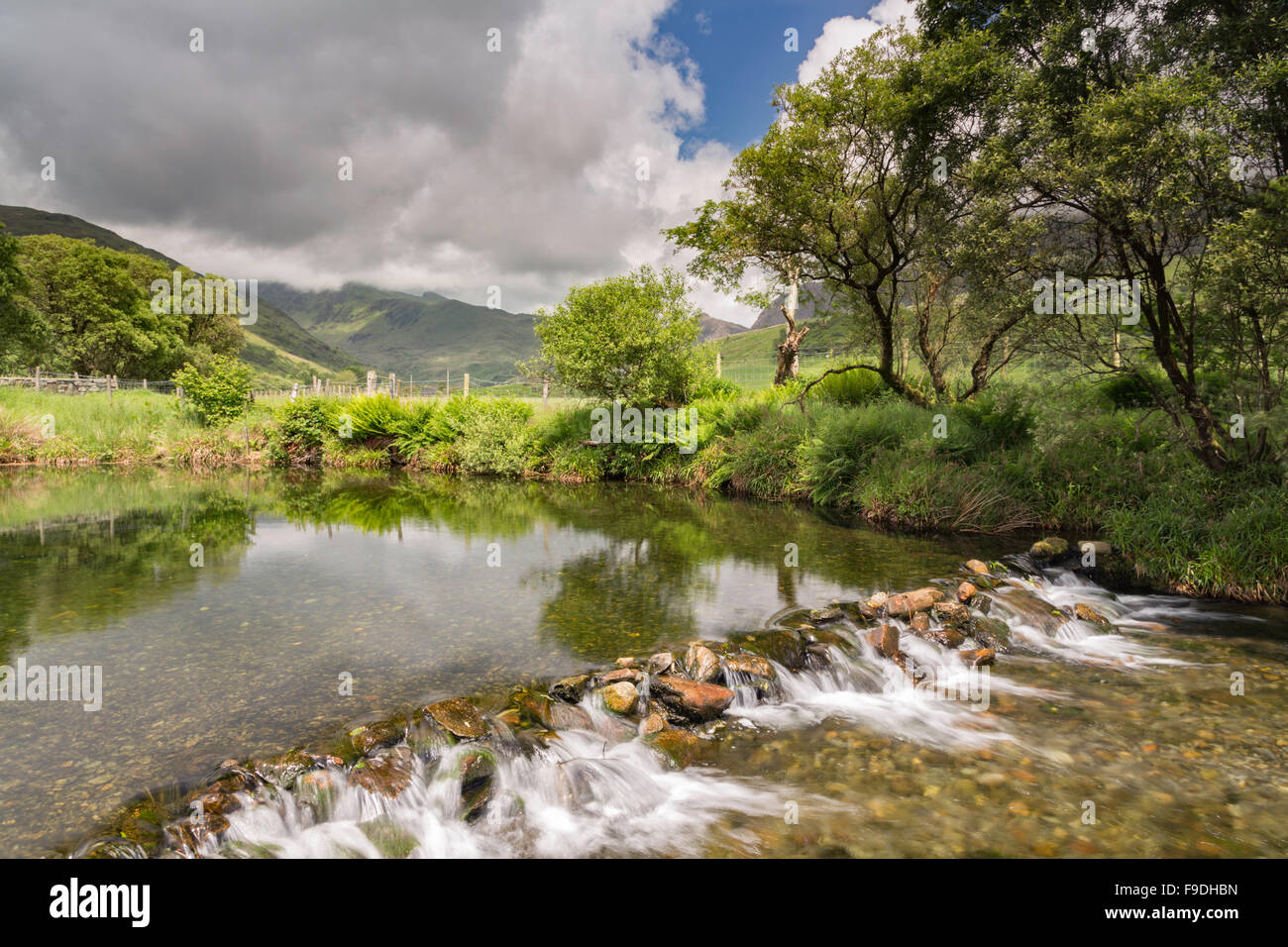 Cwm Pennant valley and the Afon Dwyfor river, Snowdonia National Park