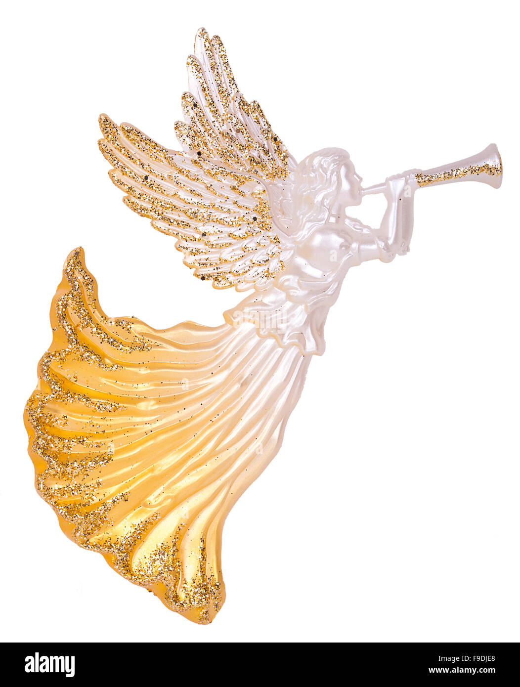 Angels with Trumpets Decoration isolated on white background Stock