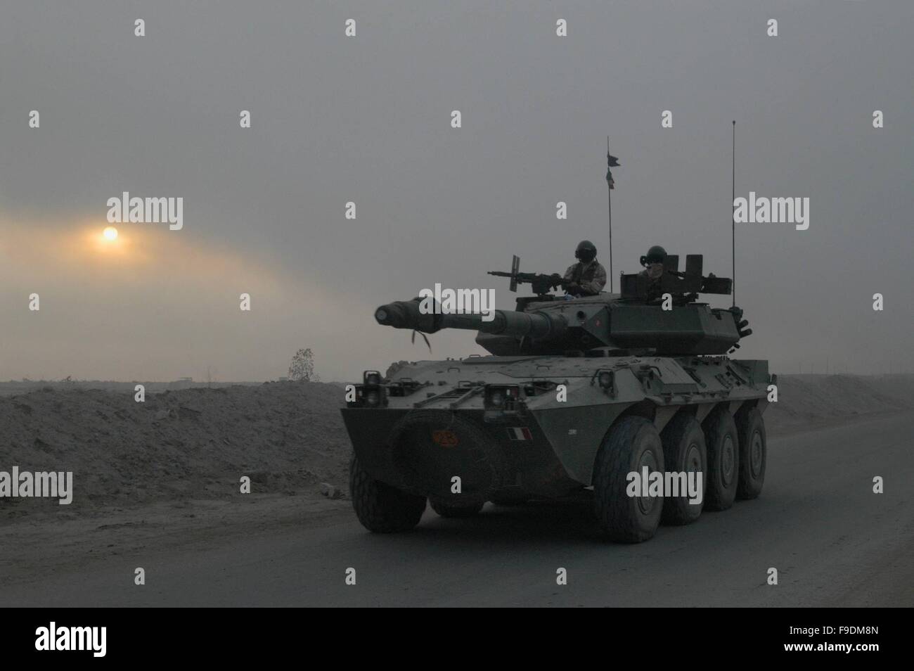 Italian military intervention in Iraq (10/2004), heavy armored car Centauro Stock Photo